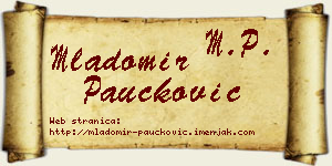 Mladomir Paučković vizit kartica